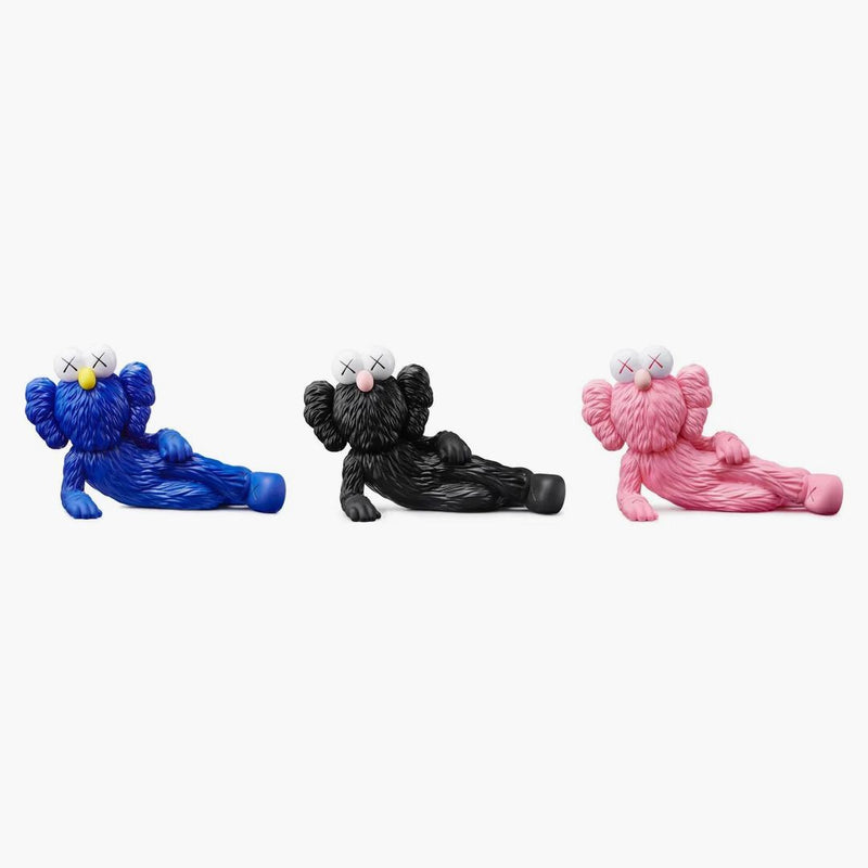 Kaws Time Off Vinyl Figure Set Blue/black/pink