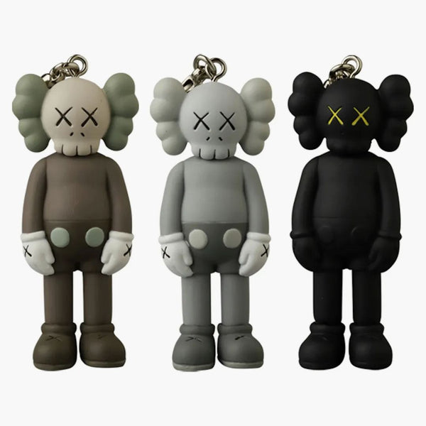 Kaws Tokyo First Companion Keychain Set (2021) Black/brown/grey