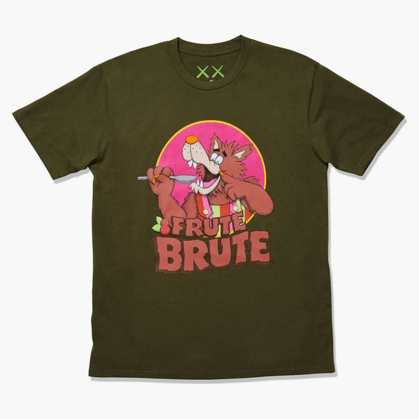 Kaws X Monsters Frute Brute T-shirt Olive