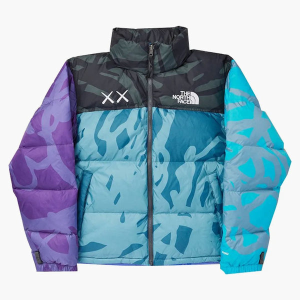 Kaws X The North Face Retro 1996 Jacket Monterey Blue Nuptse Print