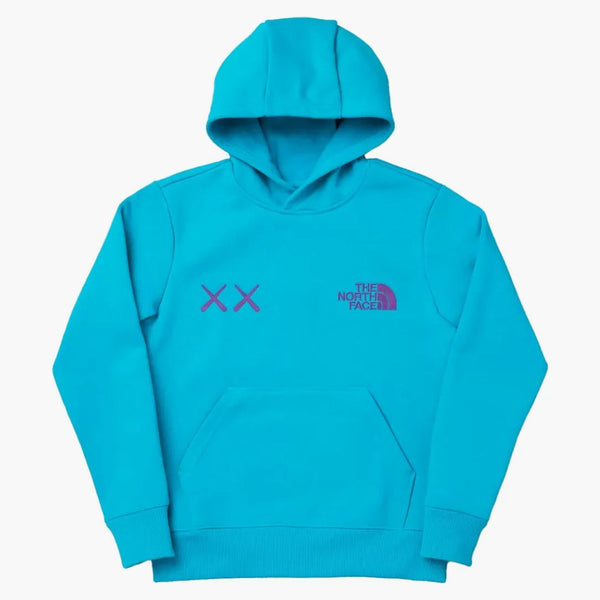 Kaws X The North Face Youth Hoodie Enamel Blue