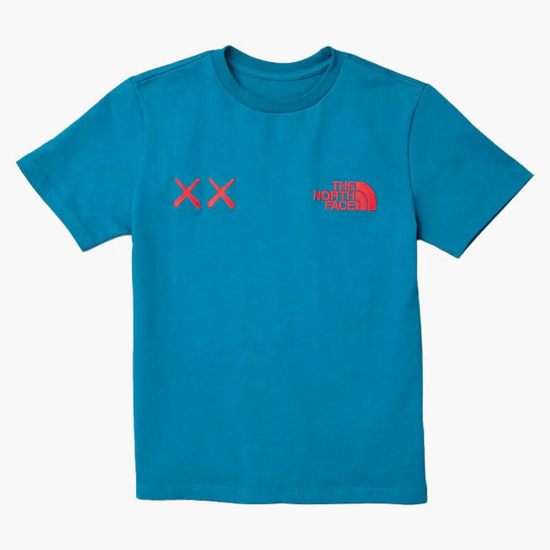 Kaws X The North Face Youth Tee Deep Lagoon