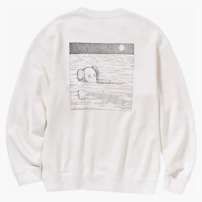 Kaws X Uniqlo Longsleeve Sweatshirt (asia Sizing) Off White