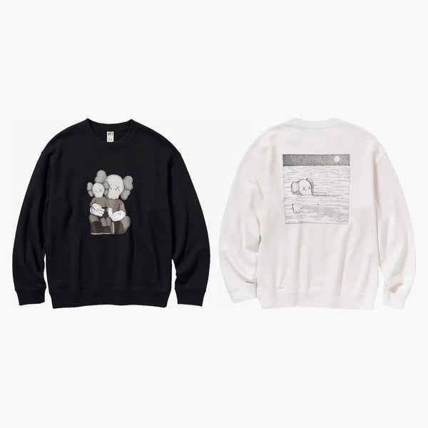 Kaws X Uniqlo Longsleeve Sweatshirt Set (asia Sizing) Off White/black