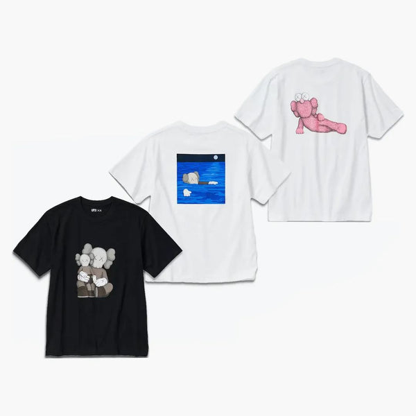 Kaws X Uniqlo Ut Short Sleeve Graphic T-shirt Set (asia Sizing) White/black