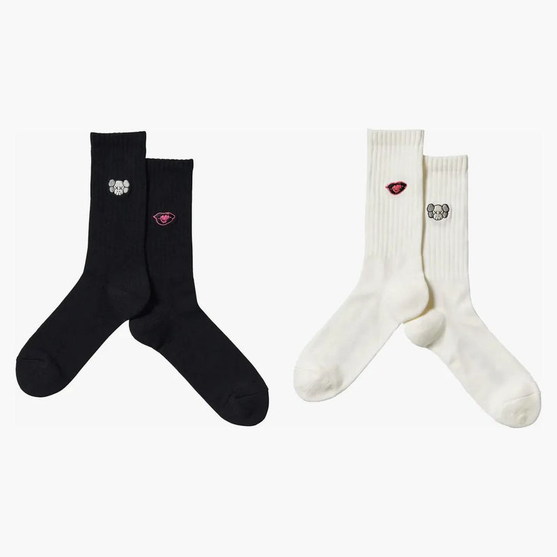 Kaws X Uniqlo Warhol 476519 Socks (set Of 2) Black/white