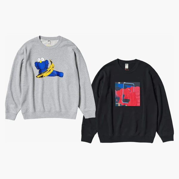 Kaws X Uniqlo Warhol Graphic 472951/476119 Sweatshirt (asia Sizing) Gray/black