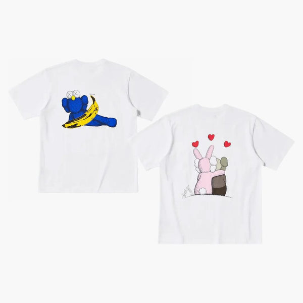 Kaws X Uniqlo Warhol Ut Graphic 471321/476350 T-shirt Set (asia Sizing) White/white