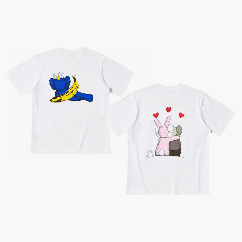 Kaws X Uniqlo Warhol Ut Graphic 471321/476350 T-shirt Set White/white