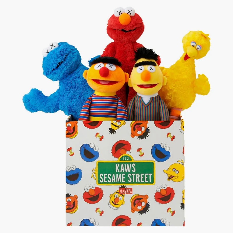 Kaws Sesame Street Uniqlo Plush Toy Complete Box Set Multi