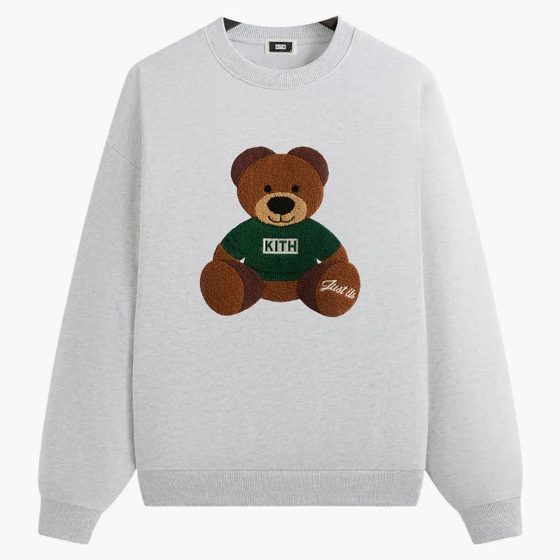 Kith Kithmas Teddy Nelson Crewneck Light Heather Grey