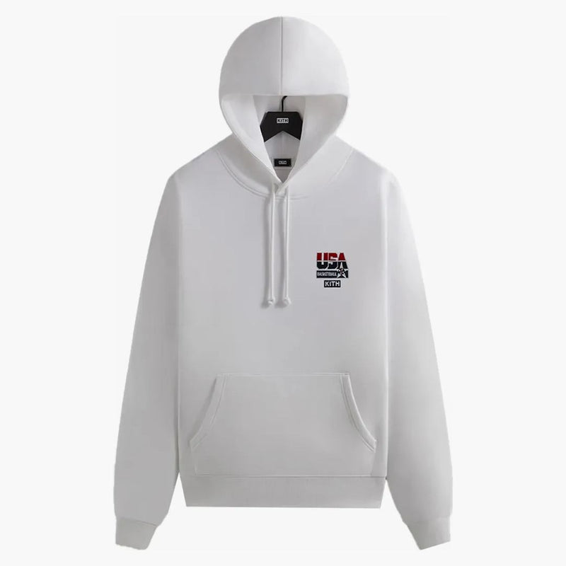 Kith Usa Basketball Legend Vintage Nelson Hoodie White