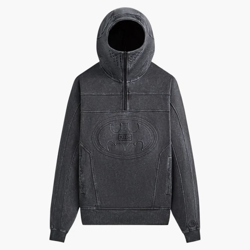 Kith X Batman Quarter Zip Moto Hoodie Black