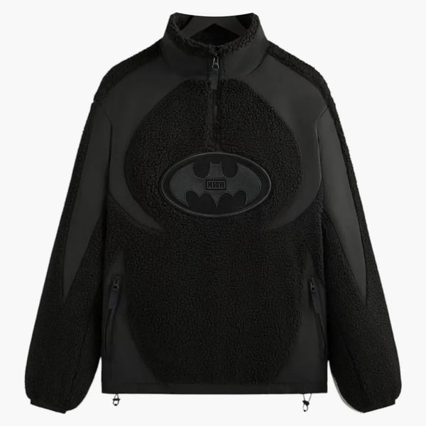 Kith X Batman Quarter Zip Sherpa Jacket Black