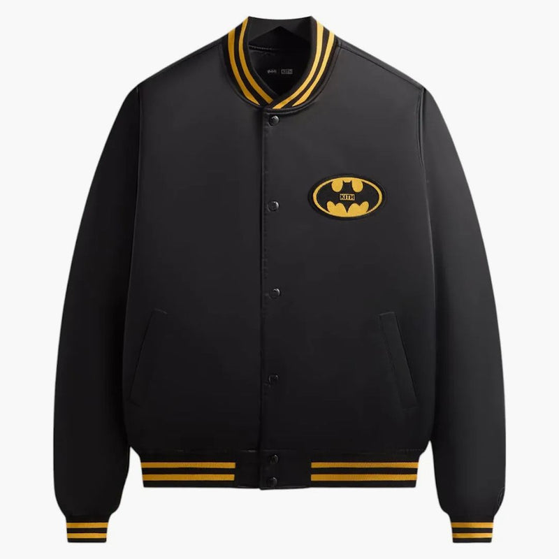 Kith X Batman Satin Bomber Jacket Black