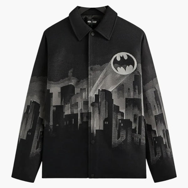 Kith X Batman Signal Tapestry Coaches Jacket Black