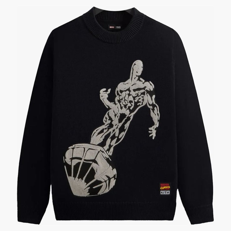 Kith X Marvel Silver Surfer Lewis Crewneck Sweater Black