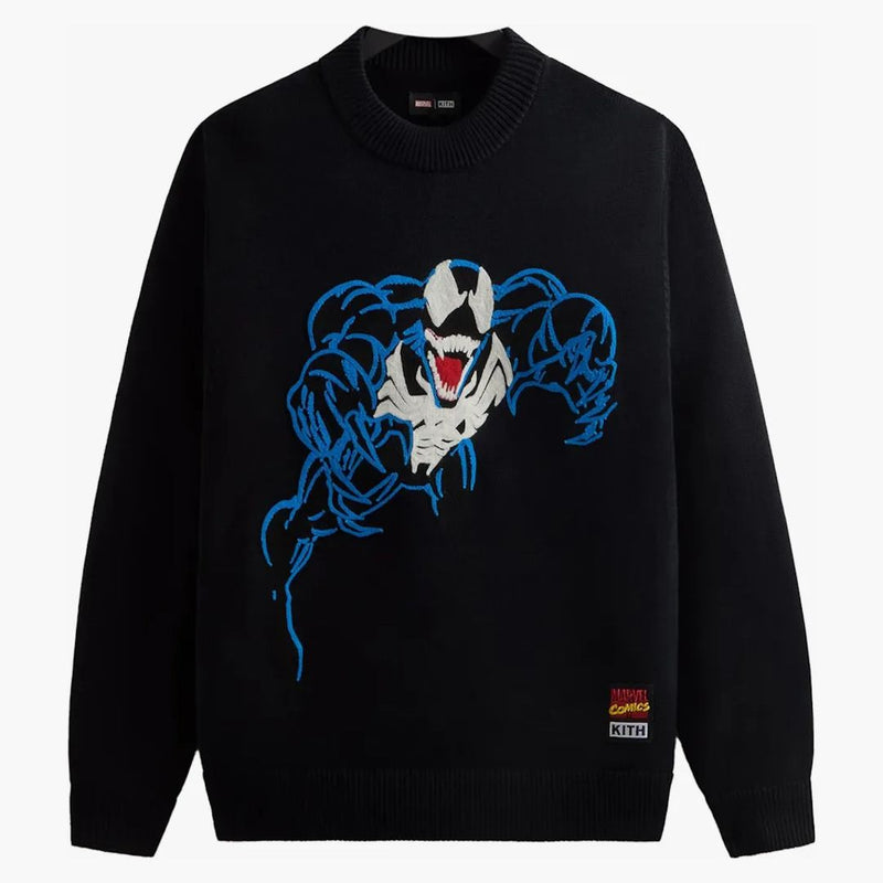 Kith X Marvel Venom Lewis Crewneck Sweater Black