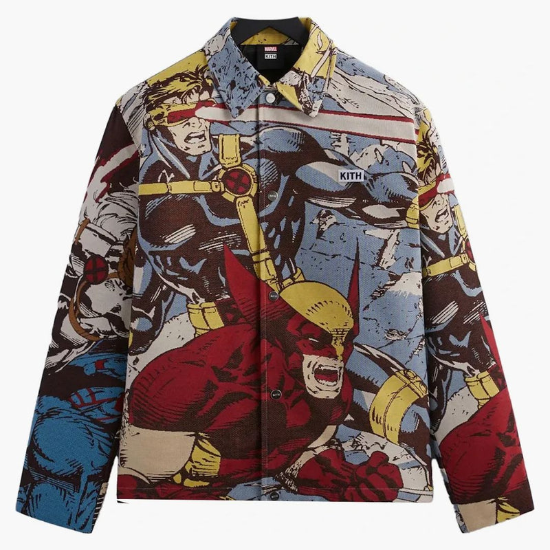 Kith X Marvel X-men Tapestry Coaches Jacket Black Ph