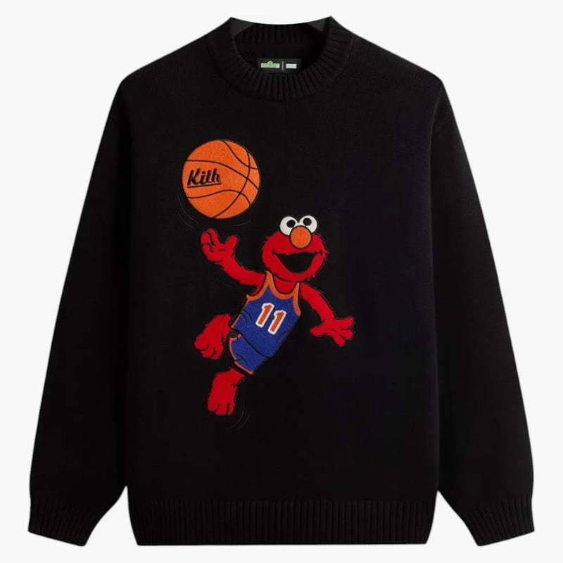 Kith X Sesame Street Elmo Crewneck Sweater Black