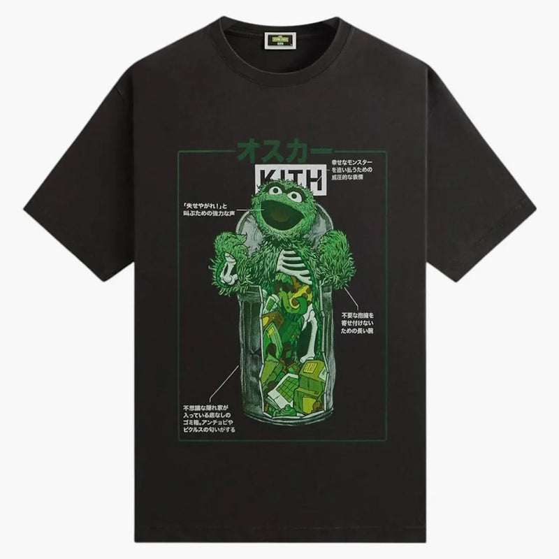 Kith X Sesame Street Oscar The Grouch Vintage Tee Black