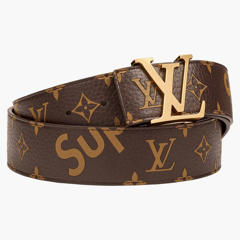 Louis Vuitton X Supreme Initiales Belt 40 Mm Monogram Brown Gold