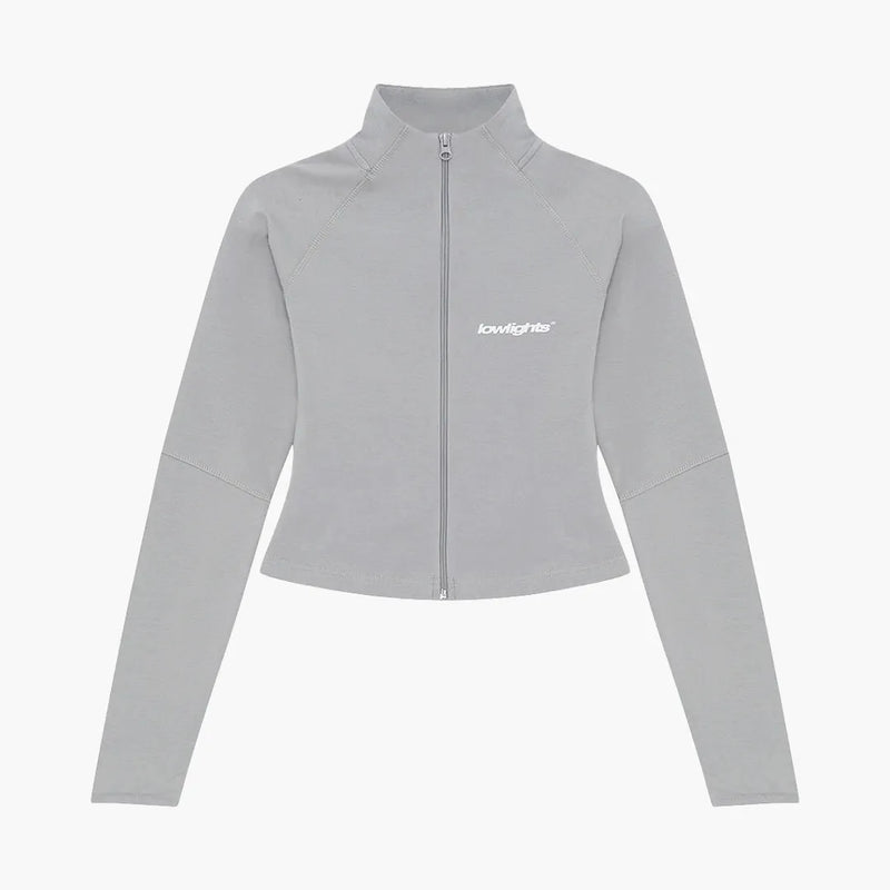 Low Lights Studios Basic Zip Longsleeve Light Grey