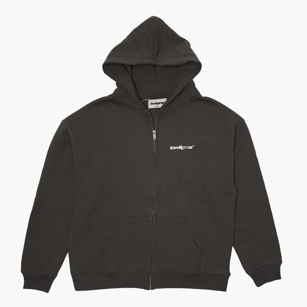 Low Lights Studios Light Zip Up Hoodie Washed Grey