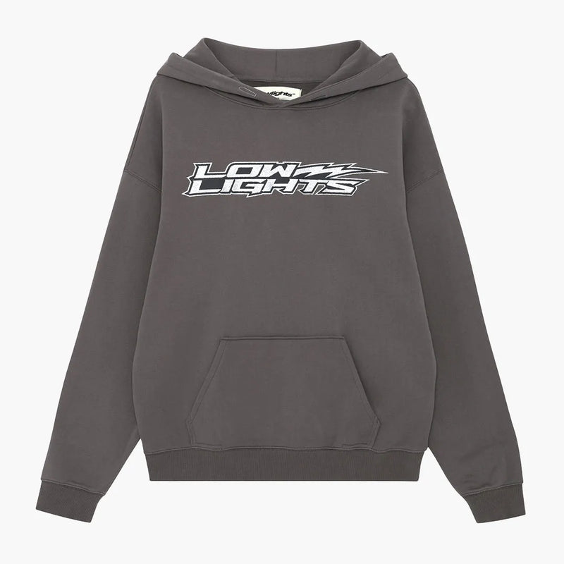 XU Form Pop Seam Pullover Lightning Hoodie Washed Grey