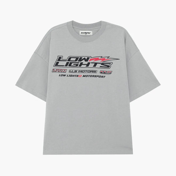  Low Lights Studios Motors Tee Light Grey