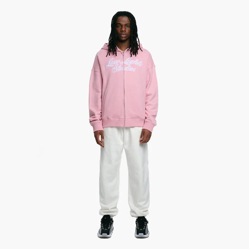 Low Lights Studios Shutter Zip Up Hoodie Pink Model