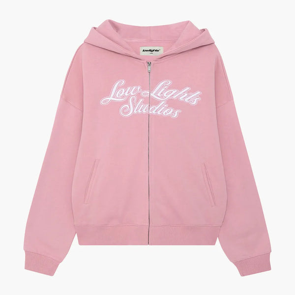 Low Lights Studios Shutter Zip Up Hoodie Pink