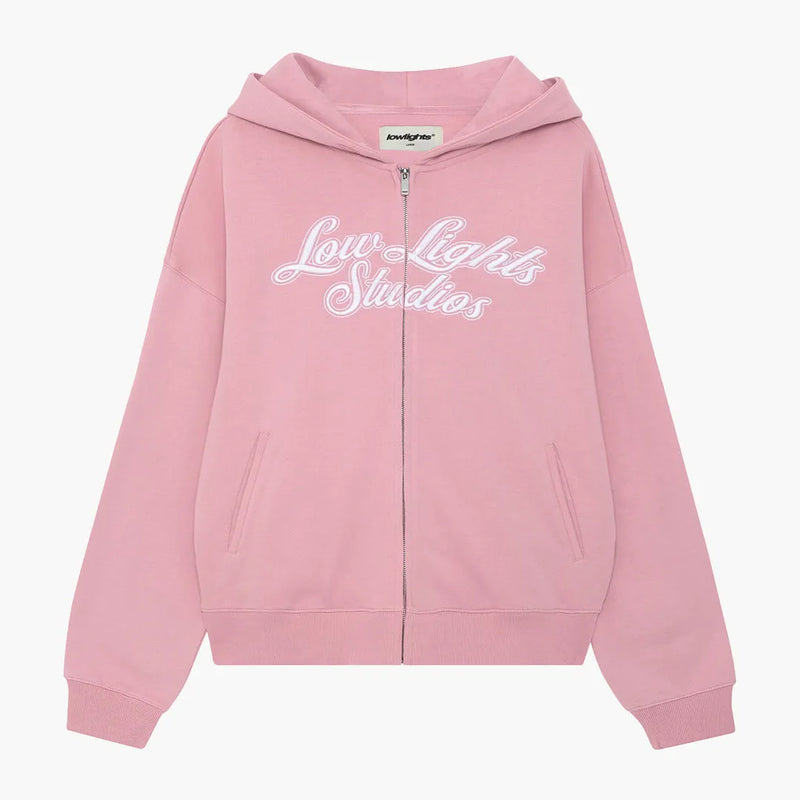 Low Lights Studios Shutter Zip Up Hoodie Pink