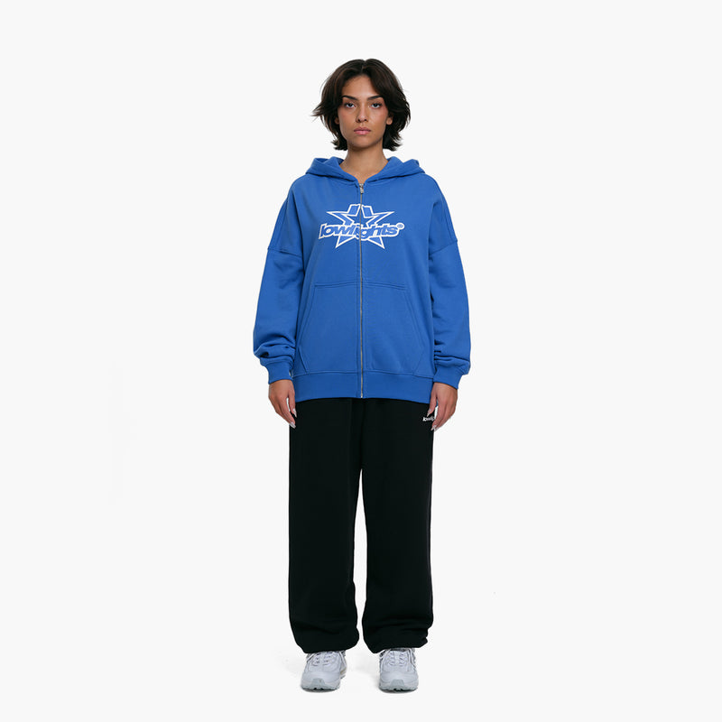 Blue men 41-5 clothing Women Superstar Zip Up spinning hoodie Royal Blue Model