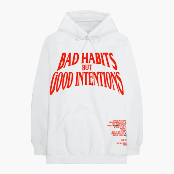 Vlone x Nav Bad Habits Dobré inentions Hoodie White