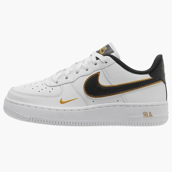 Nike Air Force 1 Low '07 Lv8 Double Swoosh White Metallic Gold (gs)