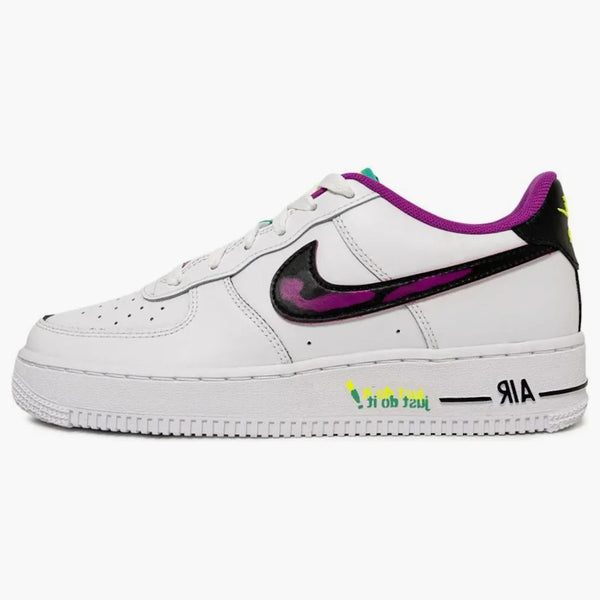 Nike Air Force 1 Low '07 Lv8 Just Do It! White Vivid Purple (gs)