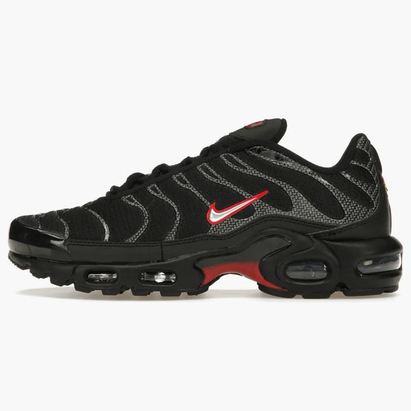 Nike Air Max Plus Black University Red Metallic Silver