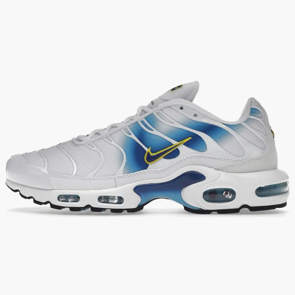 Nike Air Max Plus Spray Paint Swoosh White Blue