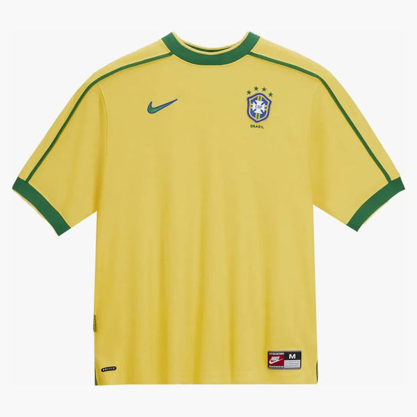 Nike Brazil 1998 Reissue Soccer Replica Jersey Varsity Maize/pine Green