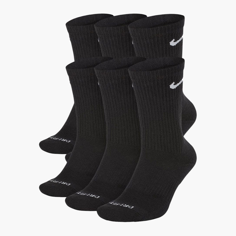 Nike Everyday Plus Cushioned Crew Socks (6 Pairs) Black