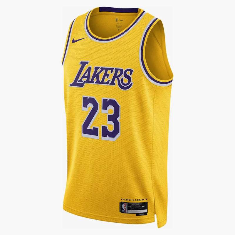 Nike Nba Los Angeles Lakers Icon Edition Lebron James 2022/23 Jersey Amarillo