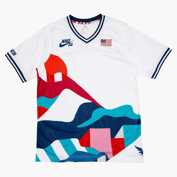 Nike Sb X Parra Usa Federation Kit Crew Jersey White/brave Blue