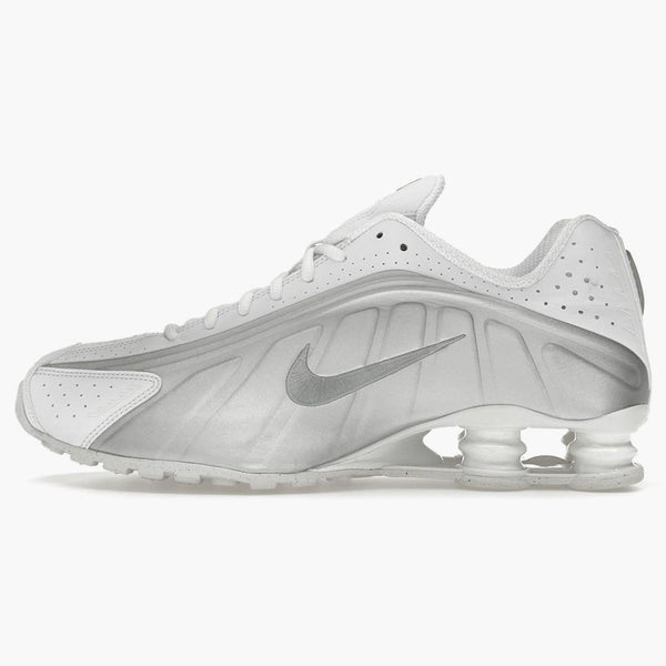 Nike Shox R4 White Bright Crimson Metallic Silver