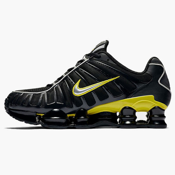 Nike Shox TL Black Dynamic Yellow Metallic Silver