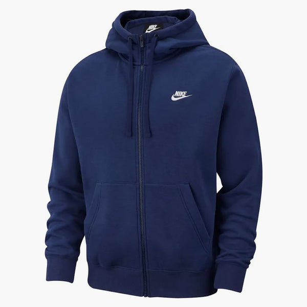 Nike Sportswear Club Fleece Full-zip Hoodie Midnight Navy/midnight Navy/white