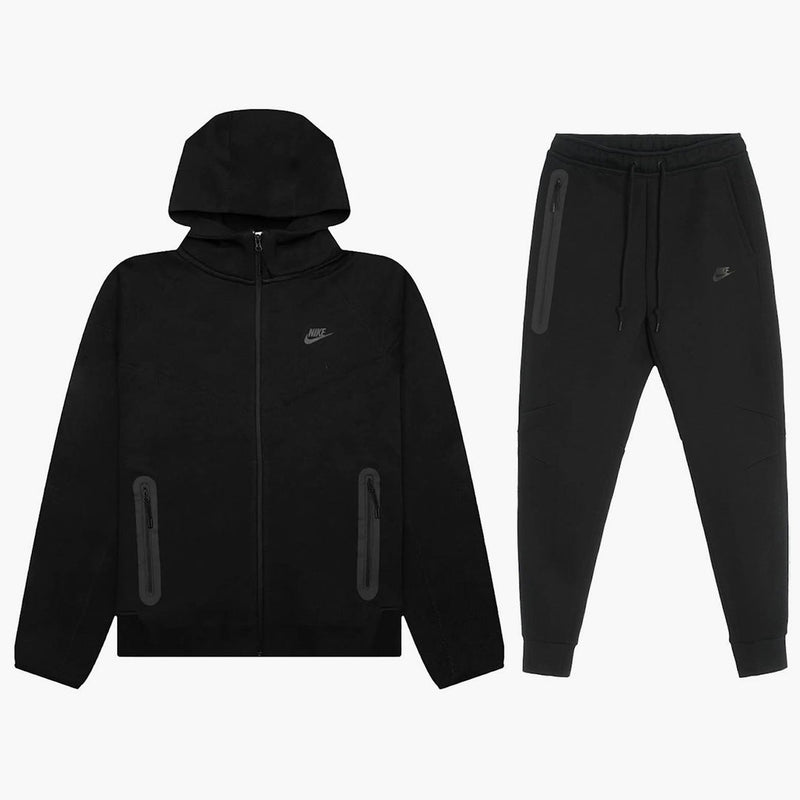 Nike Sportswear Tech Fleece Full-Zip Hoodie & Joggers Set Black/Black