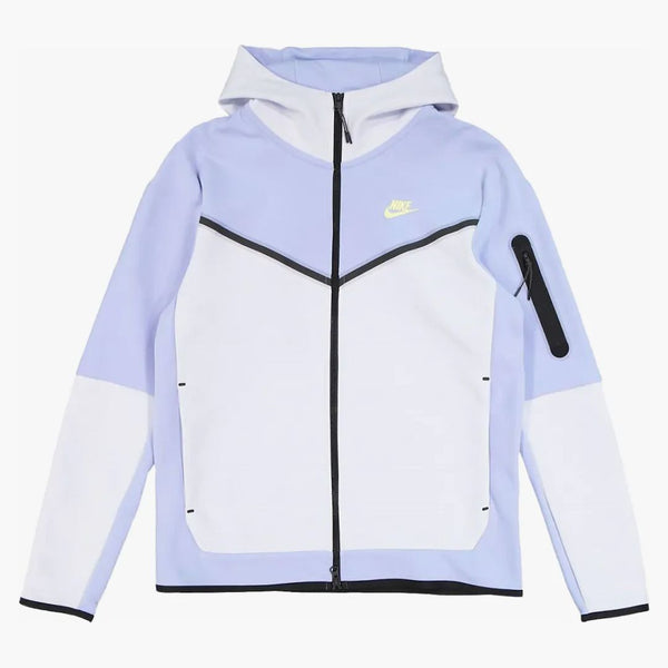 Nike Sportswear Tech Fleece Full-zip Hoodie Cobalt Bliss/football Grey/light Lemon Twist