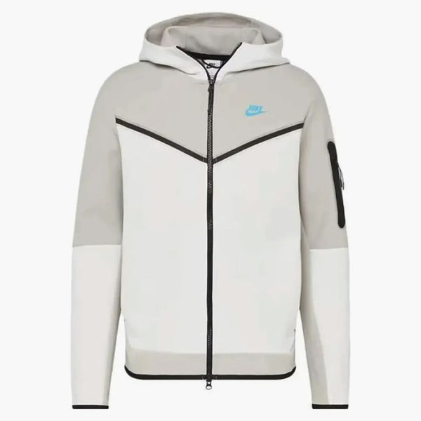 Nike Sportswear Tech Fleece Hoodie Light Iron Ore/summit White/baltic Blue