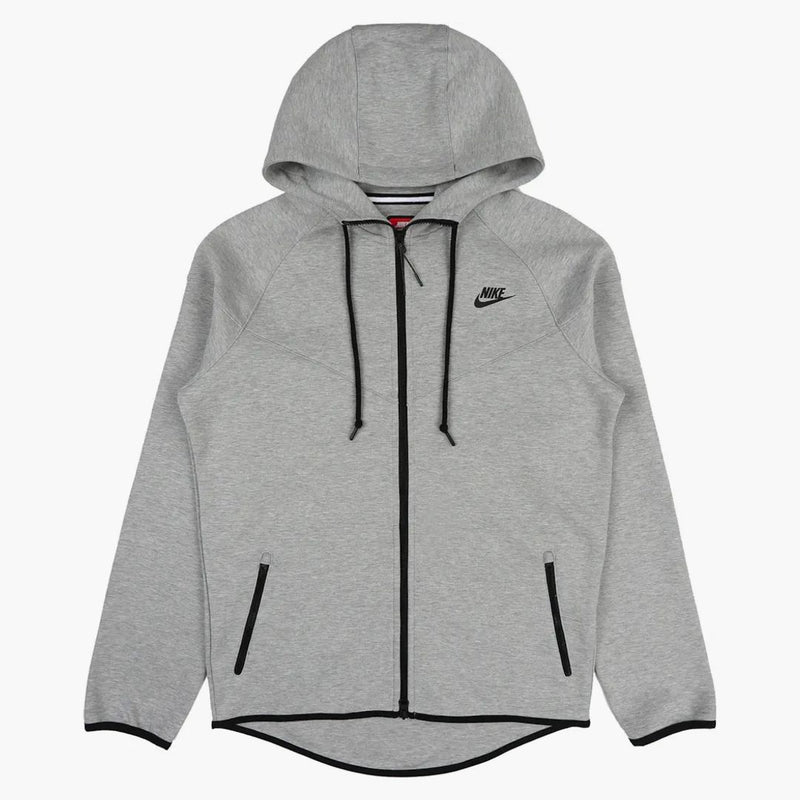 Nike Sportswear Tech Fleece Og Full-zip Hoodie Dark Grey Heather/black